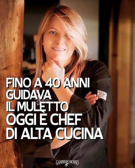 Ritratto di Gloria Clama con il titolo: fino a 40 anni guidava il muletto, oggi è chef di alta cucina