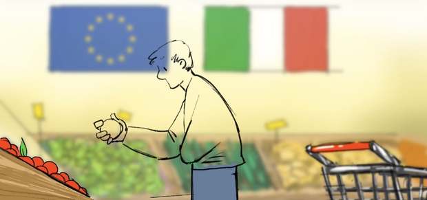 Lo stesso fotogramma con lo sfondo a colori e il personaggio ancora a matita